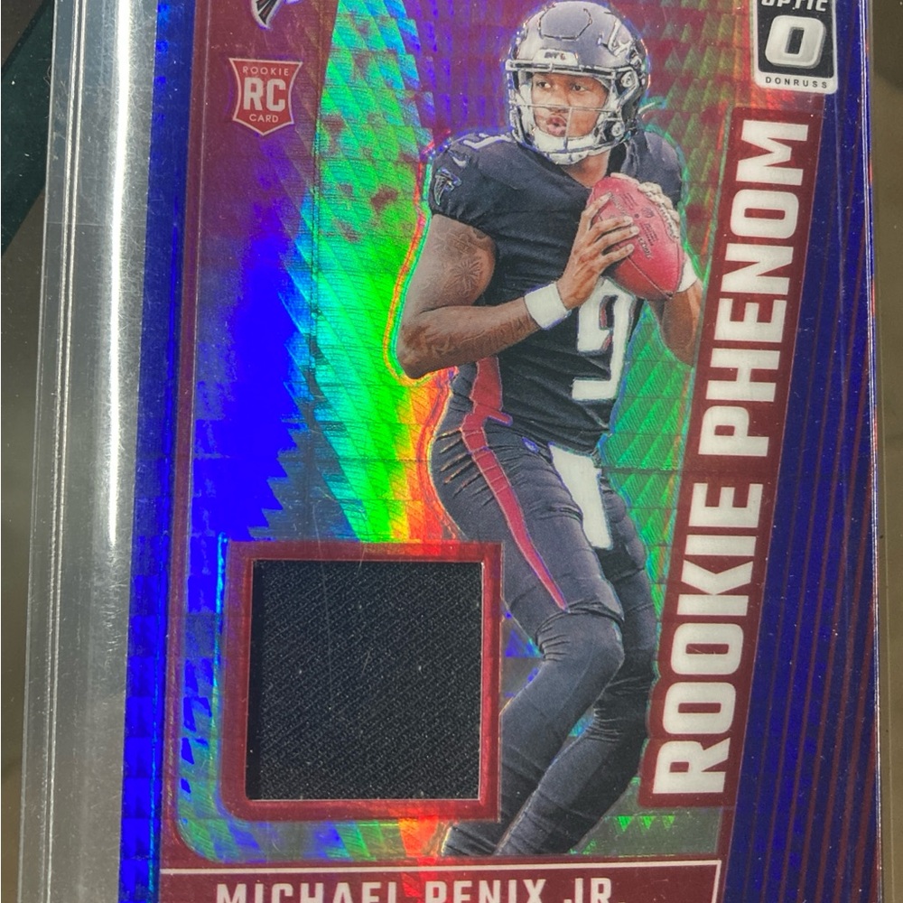 2024 Panini Donruss Optic Michael Penix  Jr Phenom Patch Blue Hyper RC.Rookie